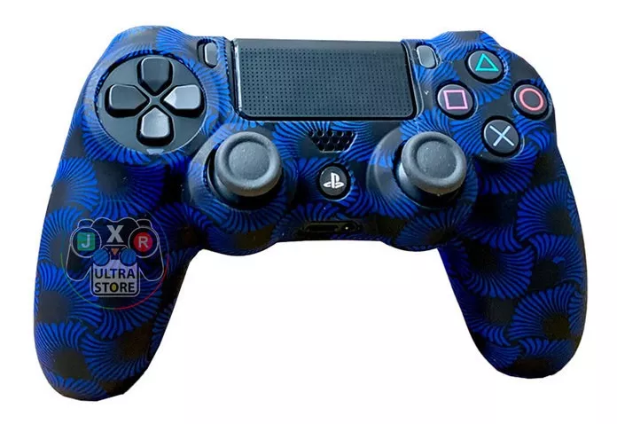 SILICONA CONTROL PS4 AZUL CAMUFLADA | JXR - 1