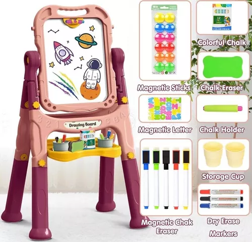 PIZARRA DOBLE MAGNETICA PARA NIÑOS TABLERO DE DIBUJO 35PCS - 2