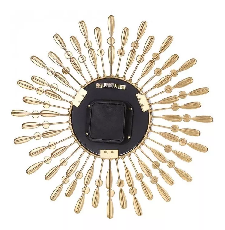 RELOJ MURALLA 3D NORDICO DE LUJO MODERNO DORADO LIVING - 3