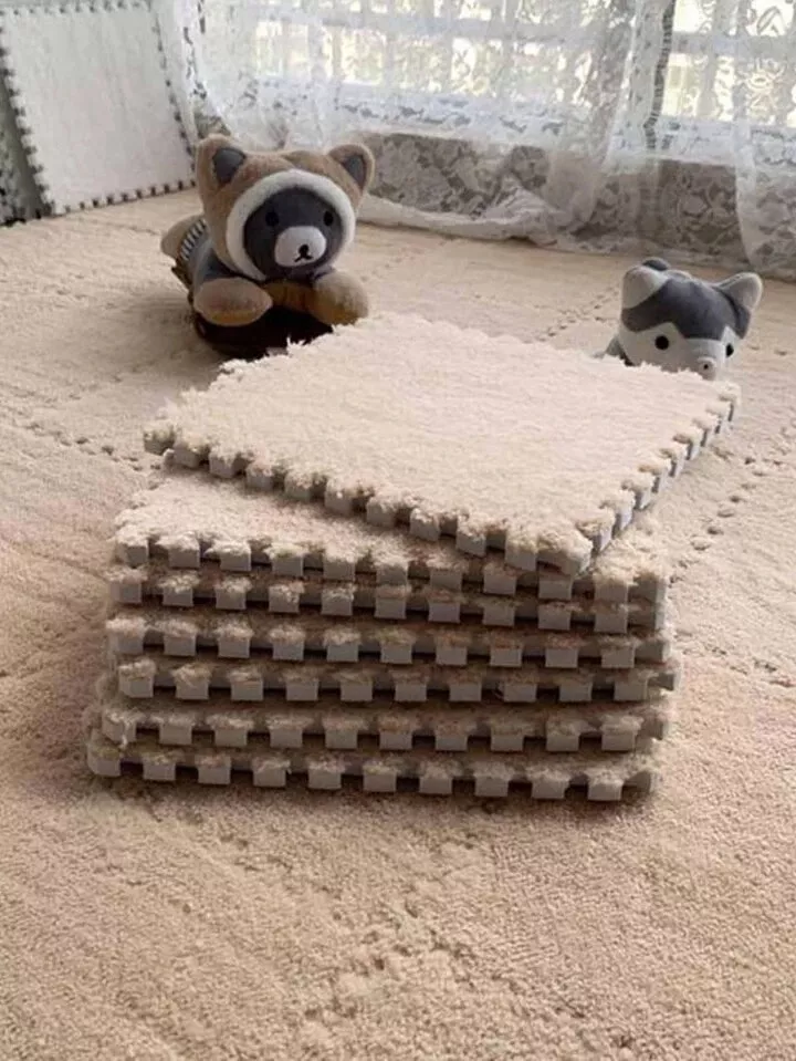 12 PIEZAS ALFOMBRA PELUCHE TAPETE ROMPECABEZAS ENTRELAZADO - 1