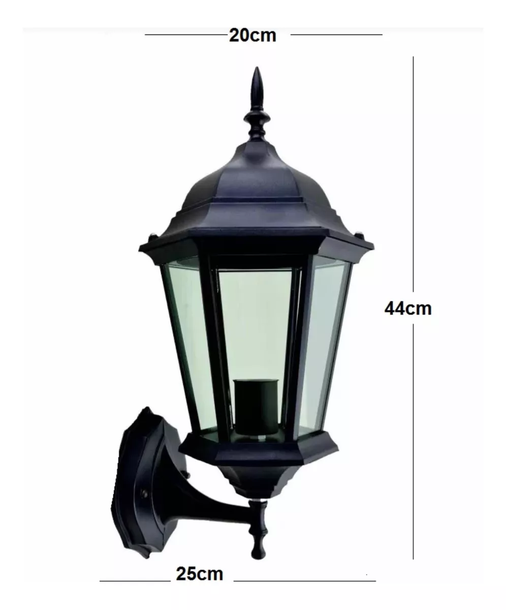 FAROL EXTERIOR DE PARED VINTAGE APLIQUE MURALLA - 4