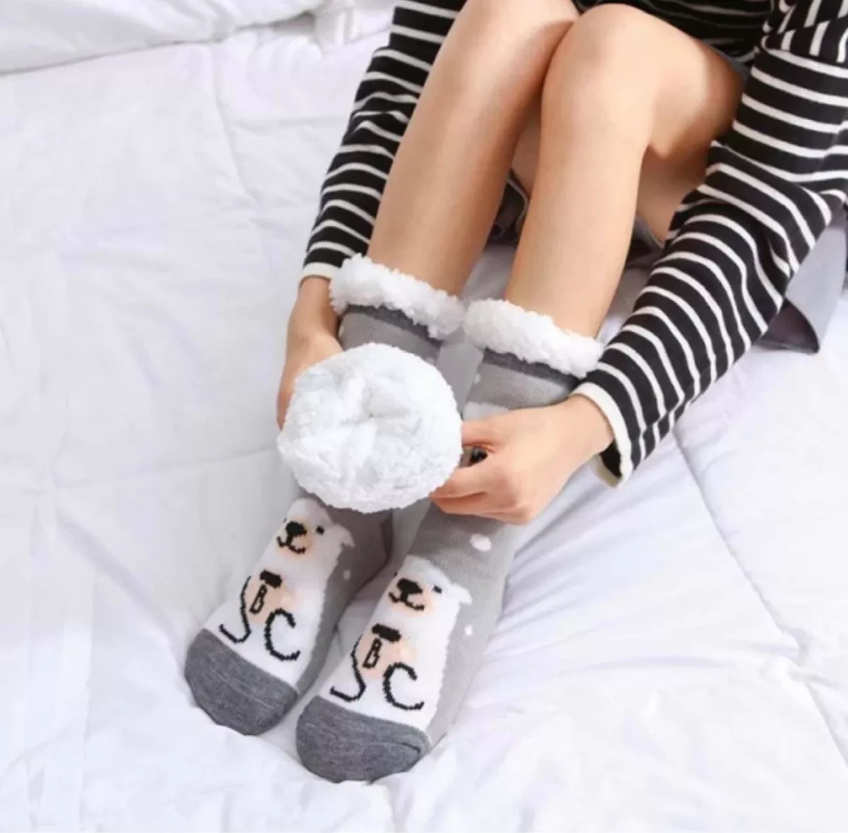 CALCETIN POLAR MEDIAS CON CHIPORRO MUJER INVIERNO - 3
