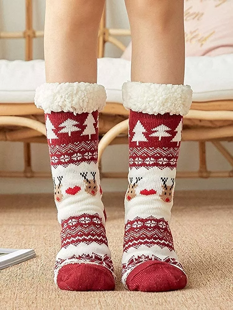 CALCETIN POLAR MEDIAS CON CHIPORRO MUJER INVIERNO - 5