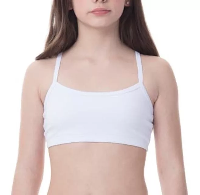 PACK X4 PETOS NIÑA SOSTÉN DEPORTIVO JUVENIL 100% ALGODÓN - 1