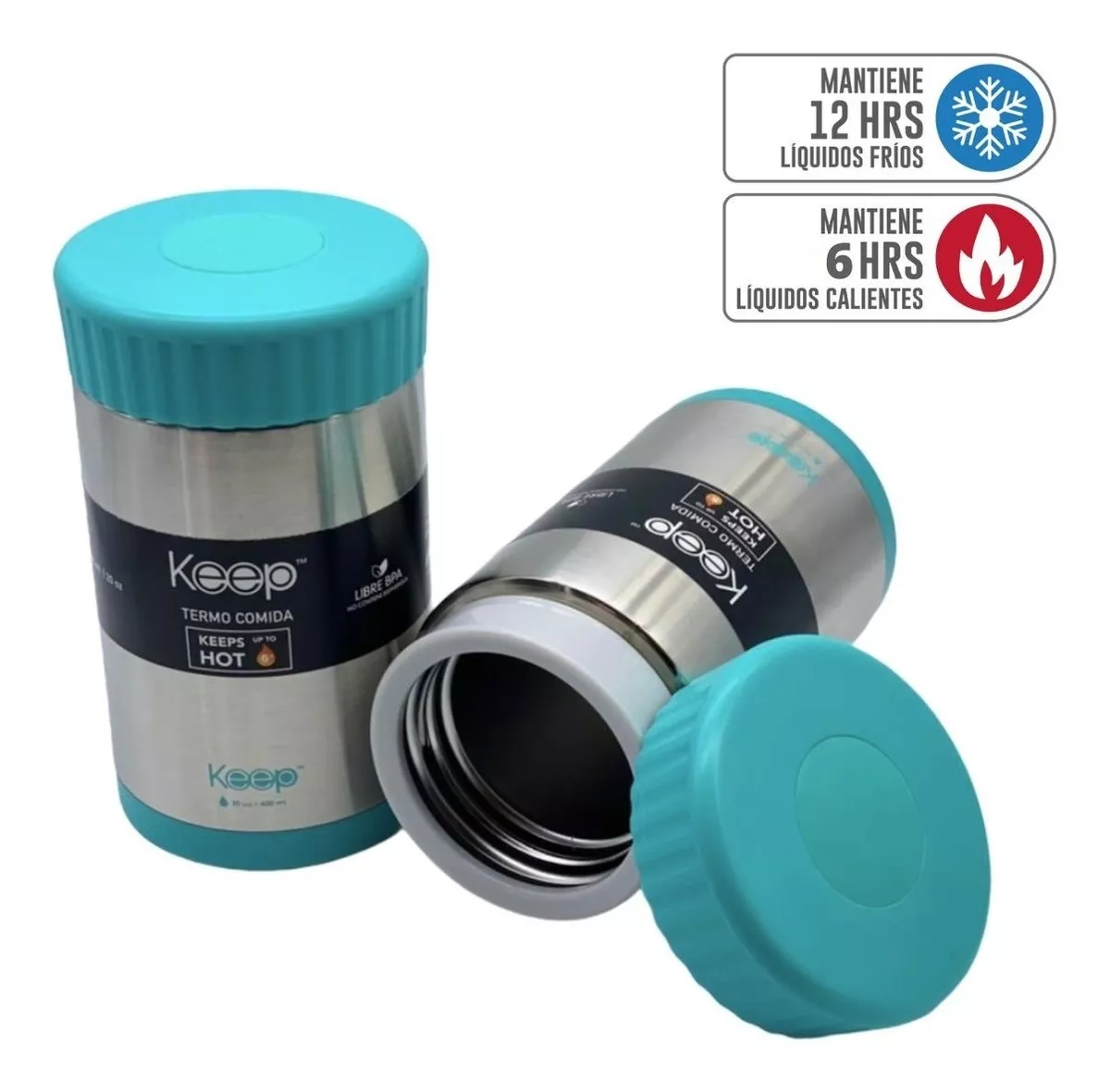 TERMO KEEP COMIDA 600 ML ACERO INOXIDABLE - 1