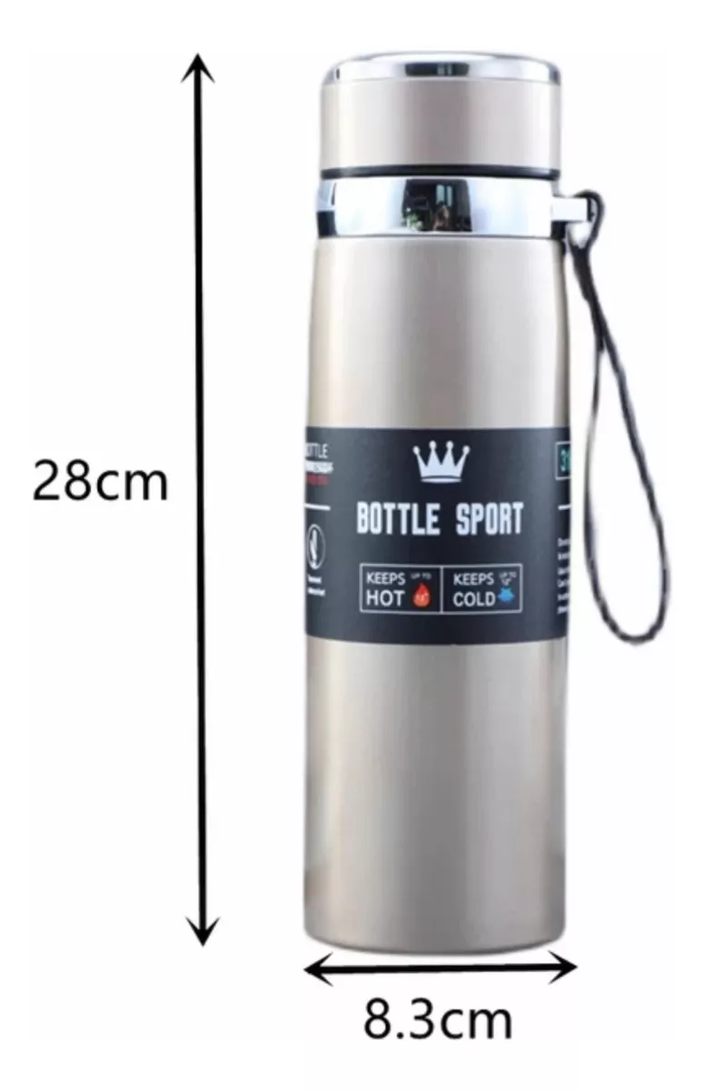BOTELLA AGUA FRÍO Y CALIENTE 900ML ACERO INOXIDABLE - 2