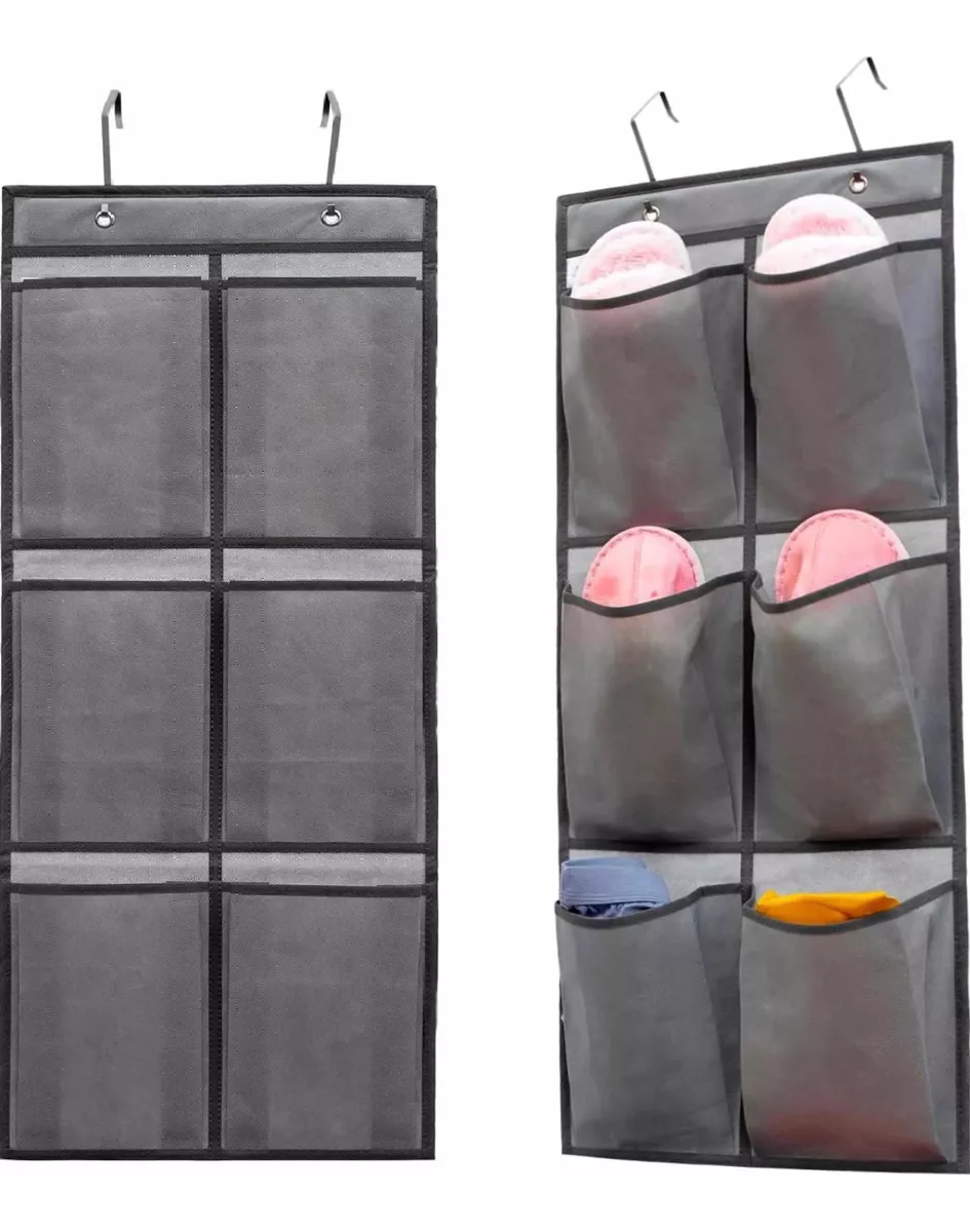 ORGANIZADOR DE ZAPATOS COLGANTE 6 BOLSILLOS PLEGABLE 36X59 - 1