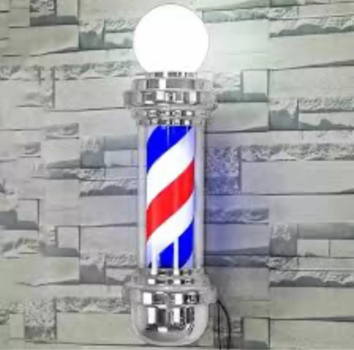 LETRERO BARBERÍA PELUQUERIA LED LUZ GIRATORIA BARRA 68CM - 1