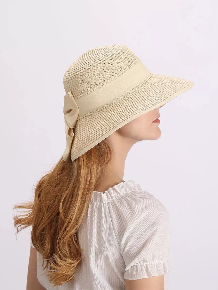 SOMBRERO DE SOL MUJER TIPO VISERA CON LAZO PLAYA VERANO UVA - 1