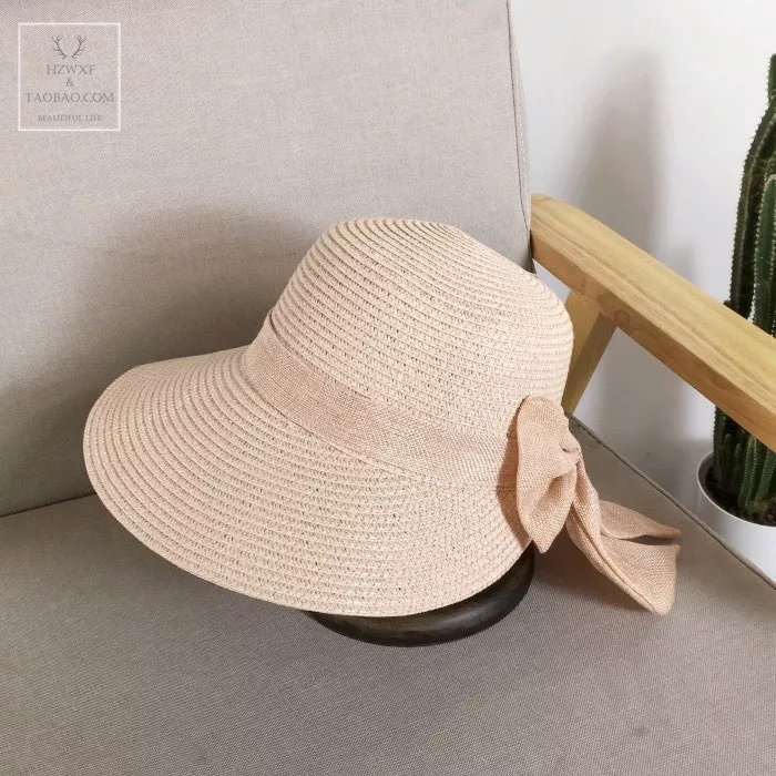 SOMBRERO DE SOL MUJER TIPO VISERA CON LAZO PLAYA VERANO UVA - 1
