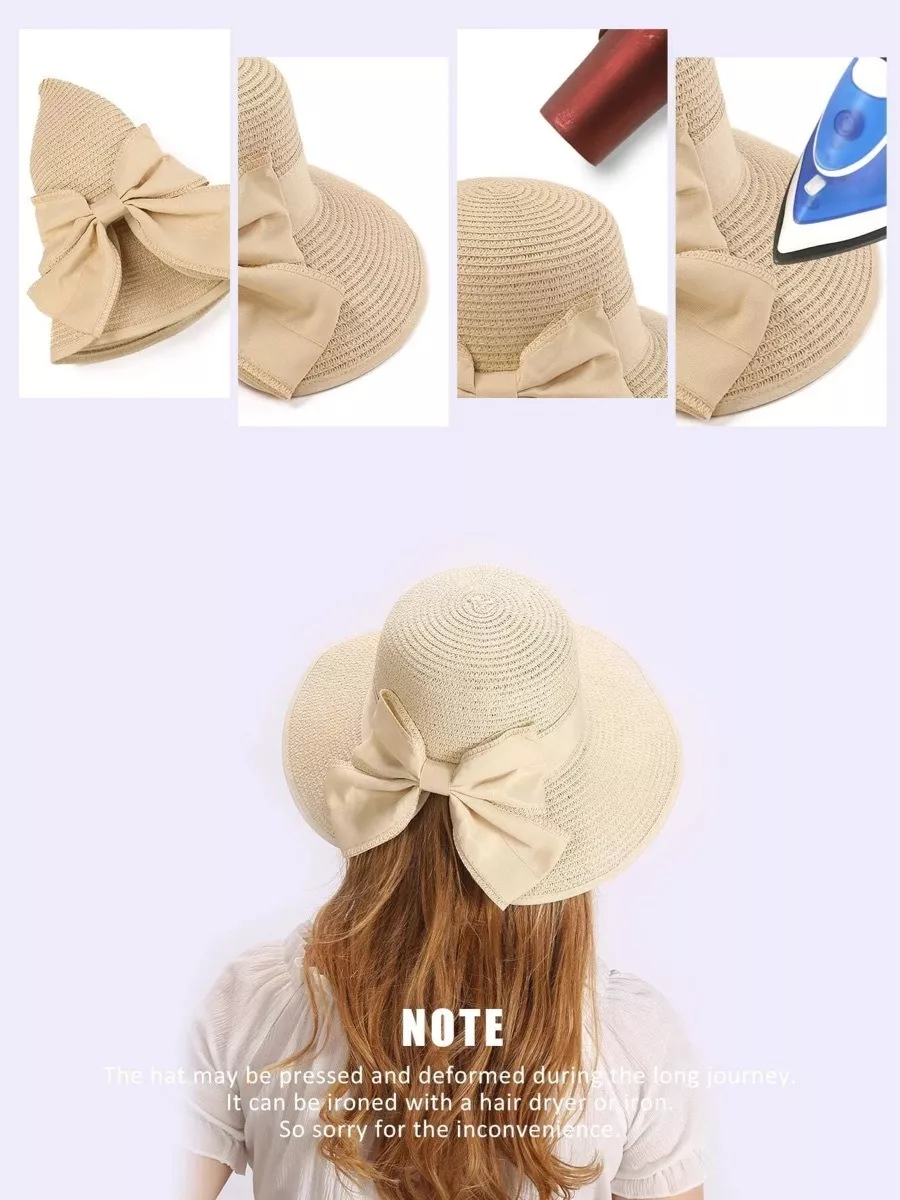 SOMBRERO DE SOL MUJER TIPO VISERA CON LAZO PLAYA VERANO UVA - 3