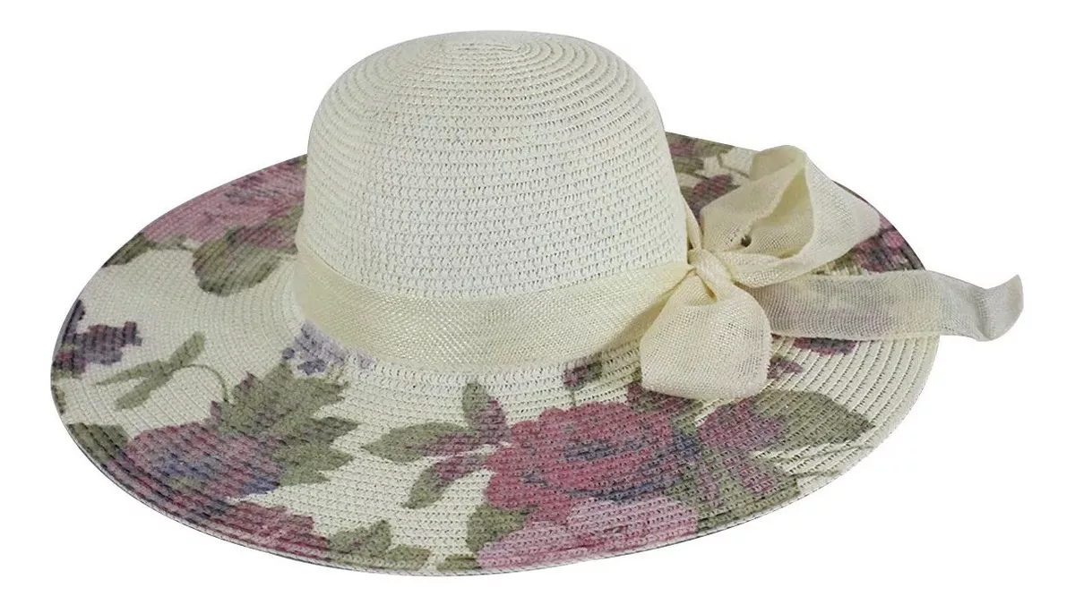 SOMBRERO DE SOL PLAYA MUJER CAMPING CON LAZO PROTECCIÓN UVA - 1