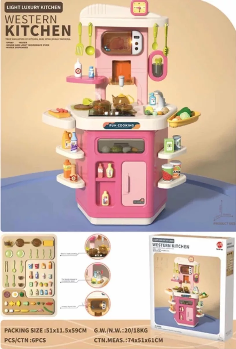 COCINA NIÑA JUGUETE CON LUCES Y SONIDO GRANDE - 5