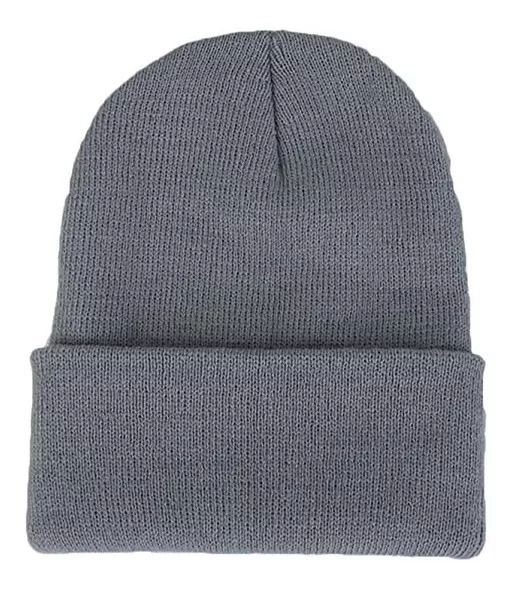 GORRO DE INVIERNO UNICOLOR UNISEX LANA TEJIDO CORTO - 1