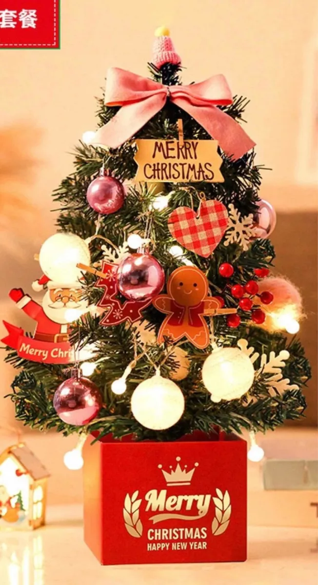 MINI ÁRBOL DECORACIÓN NAVIDAD MESA PIÑA CONOS Y FRUTOS ROJOS - 3