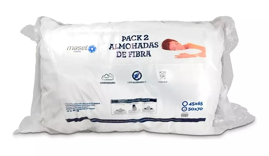 PACKX2 ALMOHADAS HIPOALERGENICAS CONFORTABLE CLASICAS 50X70 - 1