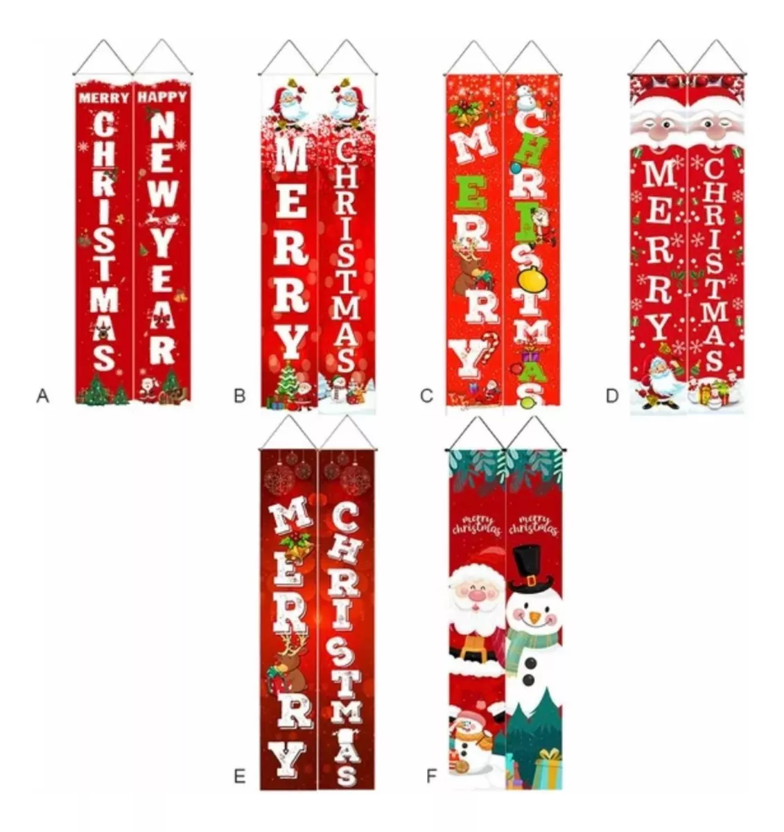 PACK LETREROS NAVIDAD CARTELES PANCARTAS COLGANTES FELIZ - 3