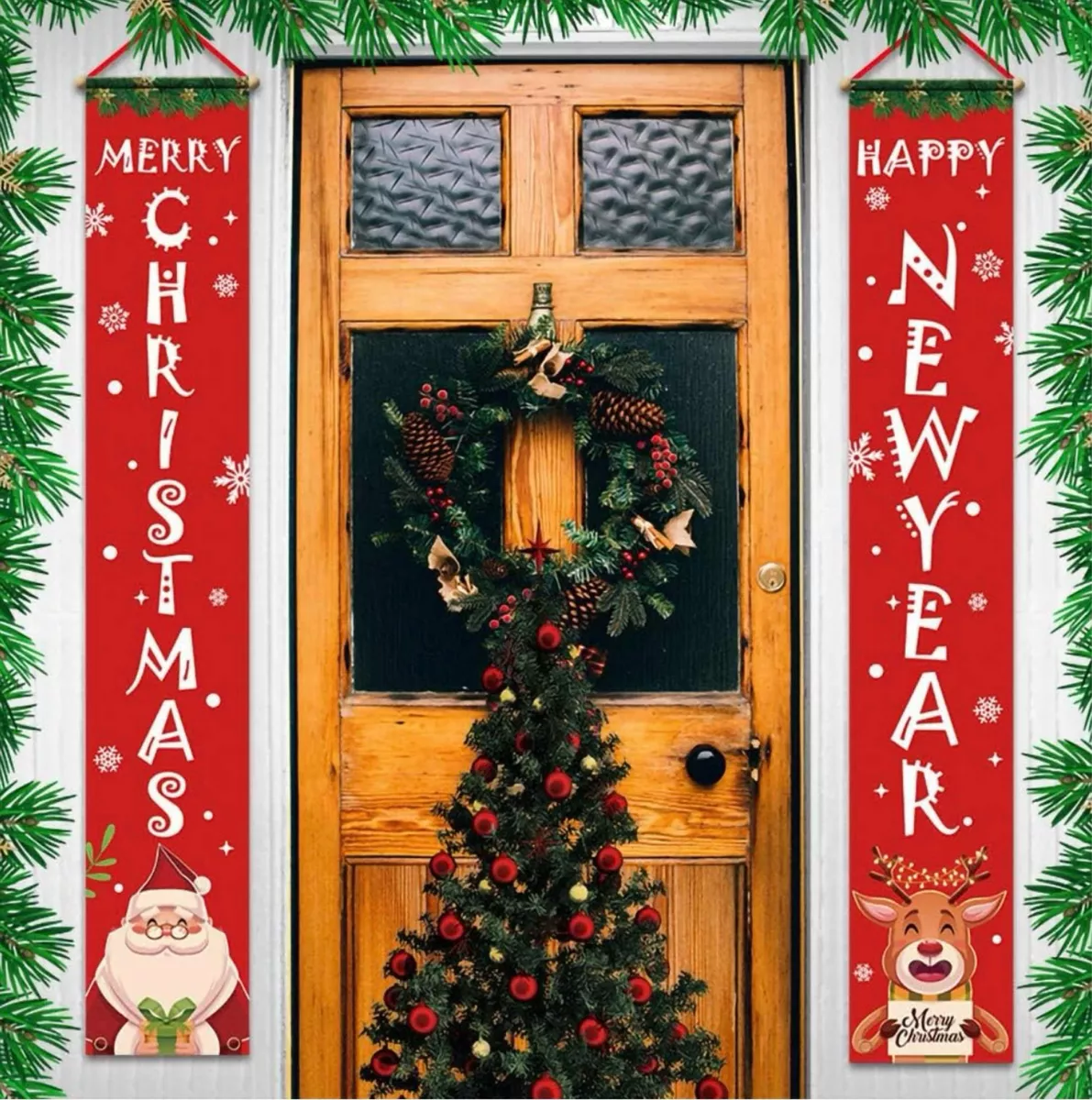 PACK LETREROS NAVIDAD CARTELES PANCARTAS COLGANTES FELIZ - 5