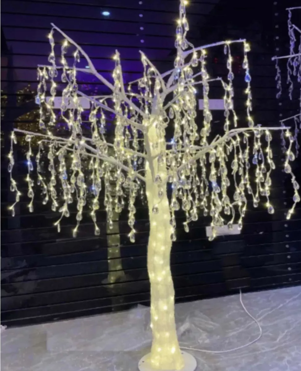ARBOL DE CRISTAL DECORACION LUCES LED INTERIOR/EXTERIOR 1.5M - 1