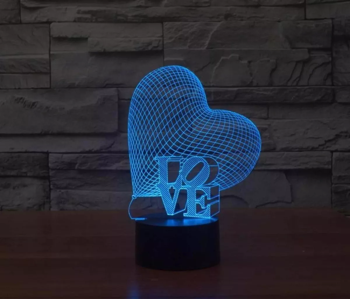 LÁMPARA CORAZÓN AMOR LOVE MESA ESCRITORIO 3D LED - 2