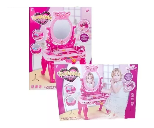 TOCADOR DE MAQUILLAJE GRANDE PARA NIÑA JUGUETE - 4