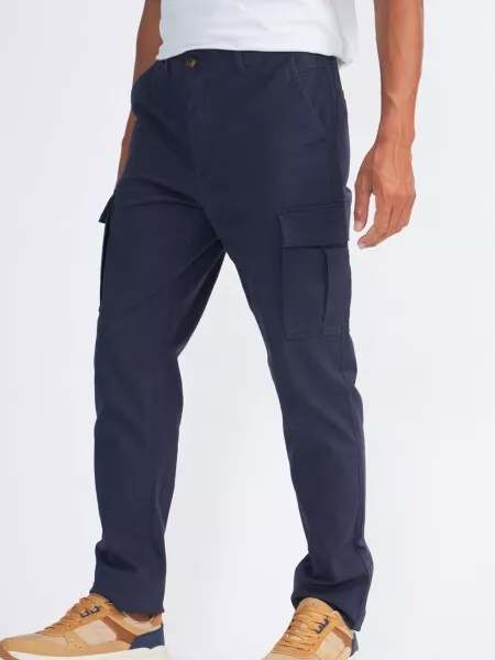 PANTALÓN HOMBRE CARGO GABARDINA CINTURA ELASTICADA FILTRO UV - 1