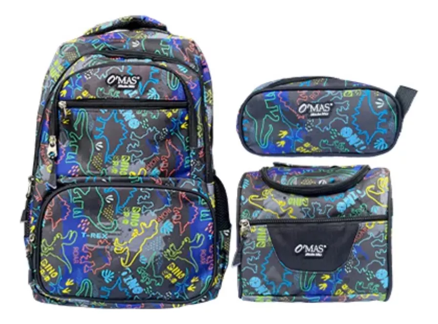 KIT ESCOLAR MOCHILA + LONCHERA TÉRMICA + CARTUCHERA NIÑO - 2