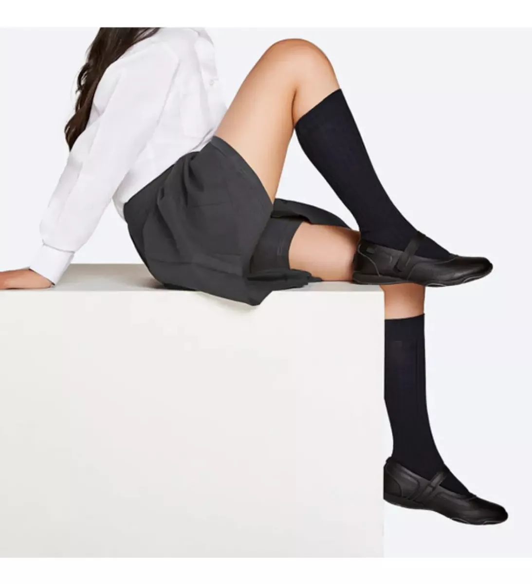 CALZA CORTA ESCOLAR JUVENIL SHORT ALGODÓN - 1
