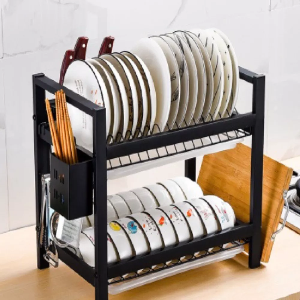 SECADOR ESCURRIDOR LOZA PLATOS 2 NIVELES ORGANIZADOR COCINA - 1