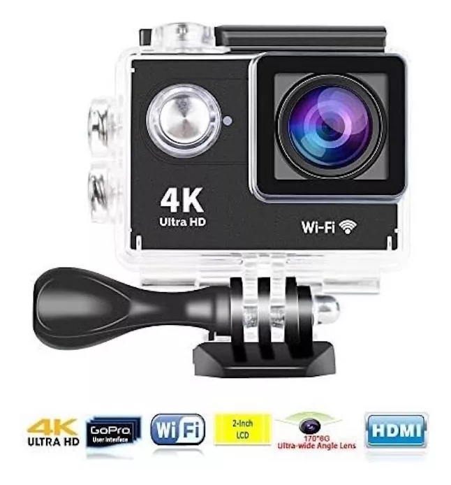 CÁMARA 4K 20MP ULTRA HD PANTALLA LCD SUMERGIBLE WIFI SPORT - 2