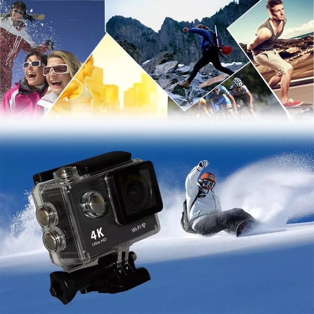 CÁMARA 4K 20MP ULTRA HD PANTALLA LCD SUMERGIBLE WIFI SPORT - 4