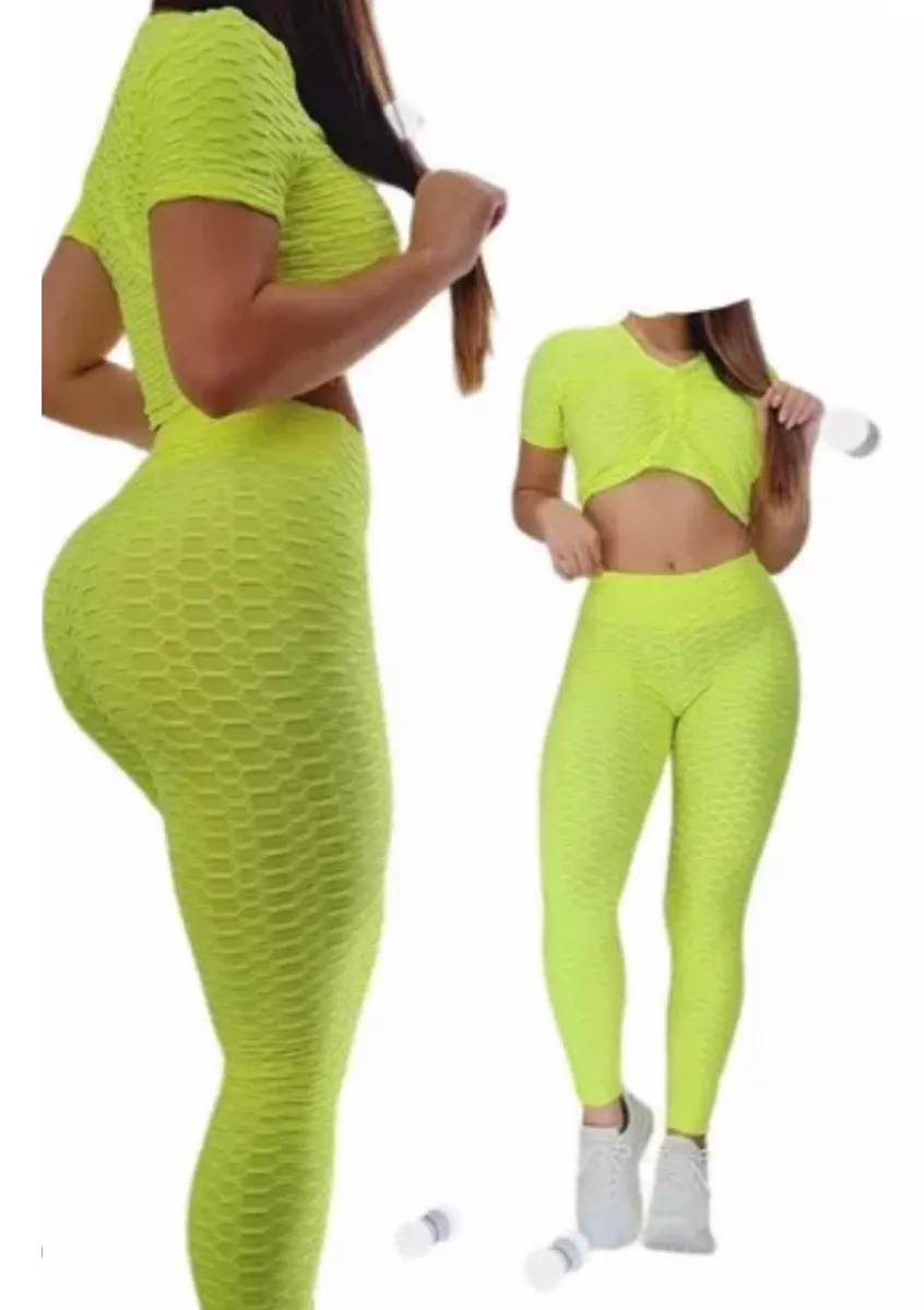 CONJUNTO MUJER TEXTURIZADO DEPORTIVO FITNESS TIRO ALTO - 1