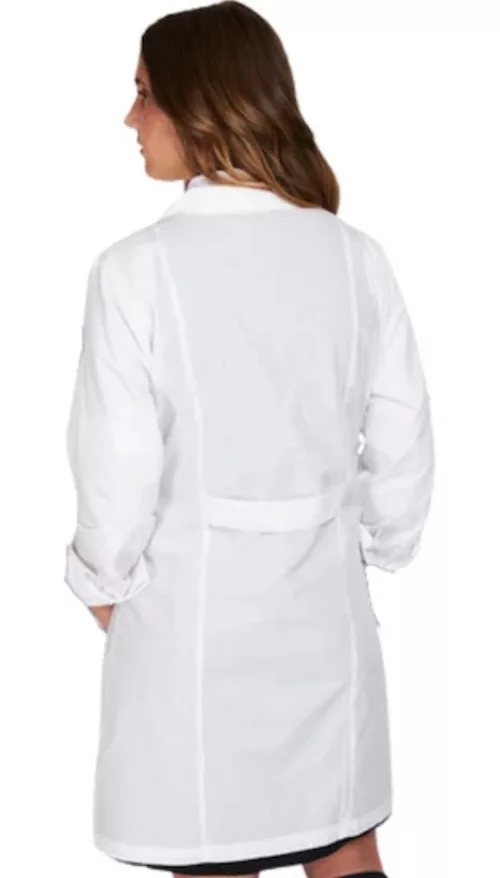 COTONA ALGODÓN UNISEX BLANCO DELANTAL JUVENIL ESCOLAR COLEGIO - 2