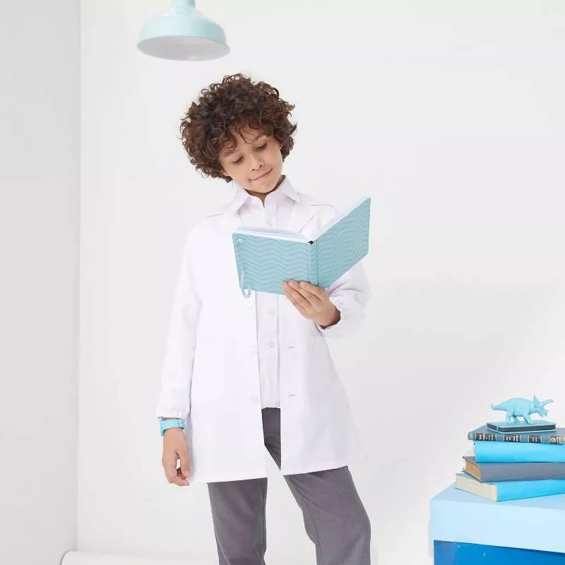 COTONA DELANTAL BLANCA NIÑOS ESCOLAR COLEGIO ALGODON - 2