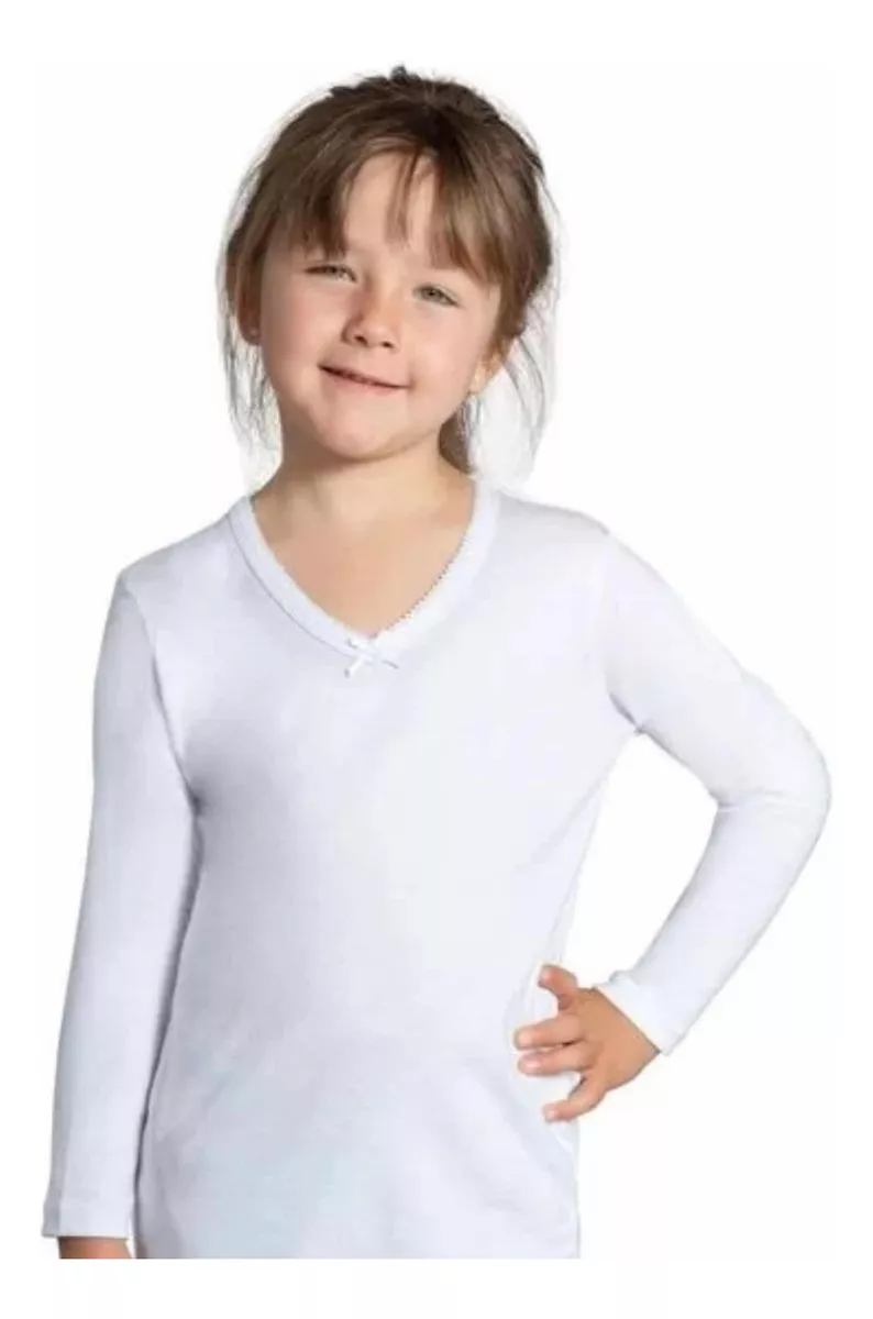 CAMISETA NIÑA ALGODÓN MANGA LARGA TÉRMICA - 2