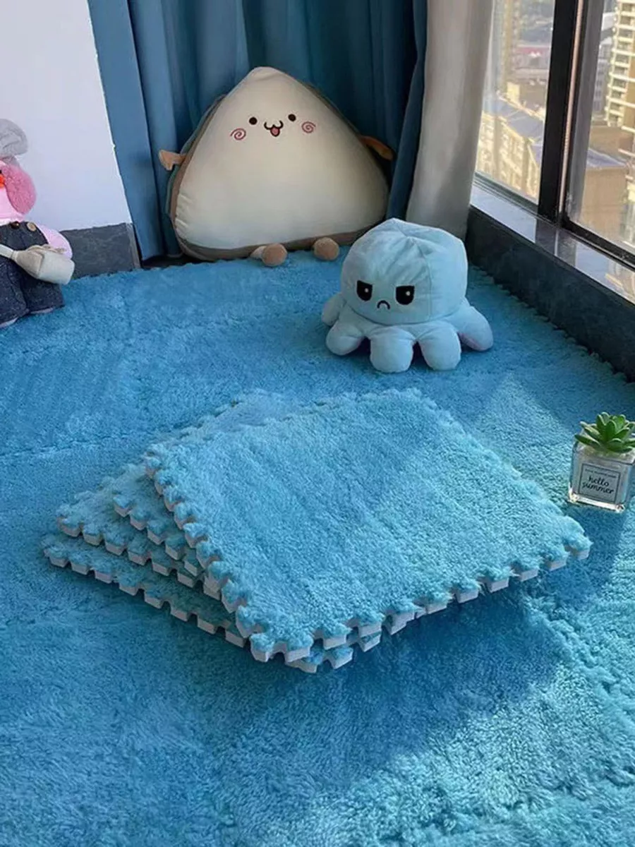 10 PIEZAS ALFOMBRA PELUCHE TAPETE ROMPECABEZAS ENTRELAZADO - 1