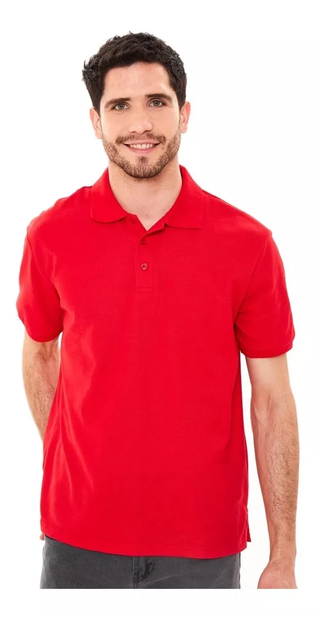 PIQUE POLERA HOMBRE MANGA CORTA 100% ALGODÓN CUELLO POLO - 1