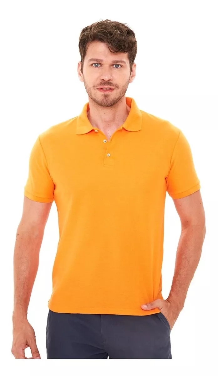 PIQUE POLERA HOMBRE MANGA CORTA 100% ALGODÓN CUELLO POLO - 1