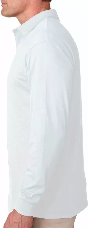 POLERA PIQUE HOMBRE MANGA LARGA 100% ALGODÓN PREMIUM UV UPF - 2