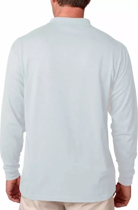 POLERA PIQUE HOMBRE MANGA LARGA 100% ALGODÓN PREMIUM UV UPF - 3