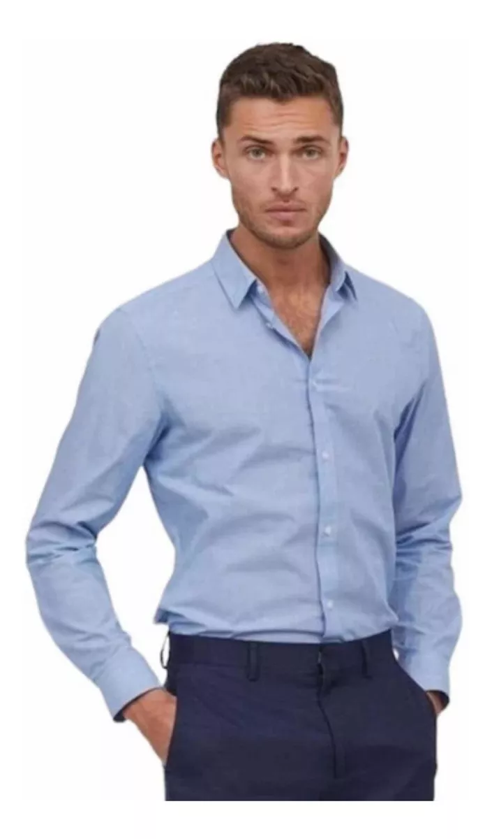 CAMISA HOMBRE MANGA LARGA OXFORD CASUAL PREMIUM - 1