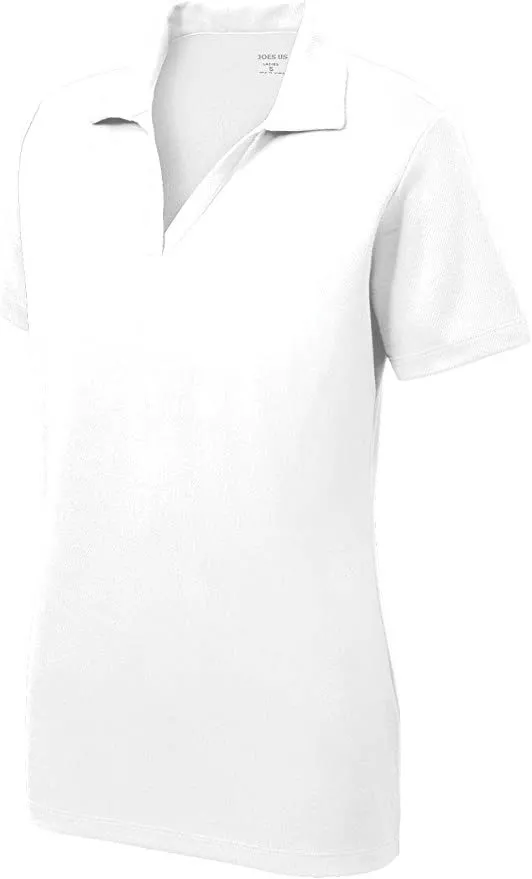 POLERA PIQUE MUJER MANGA CORTA 100% ALGODÓN ENTALLADA EN V - 2