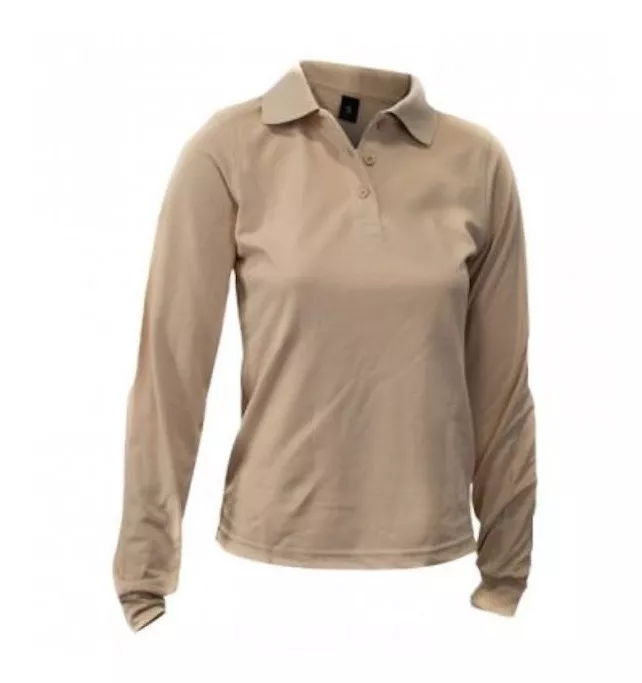 POLERA PIQUE MUJER MANGA LARGA 100% ALGODÓN PREMIUM UV POLO - 1