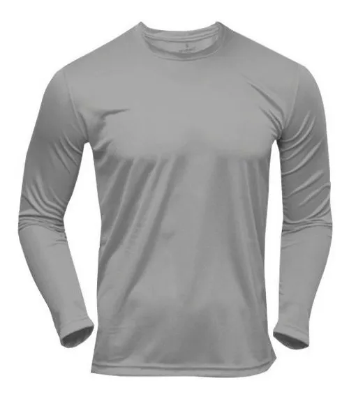 POLERA DRYFIT POLIESTER UNISEX MANGA LARGA TRANSPIRABLE - 1
