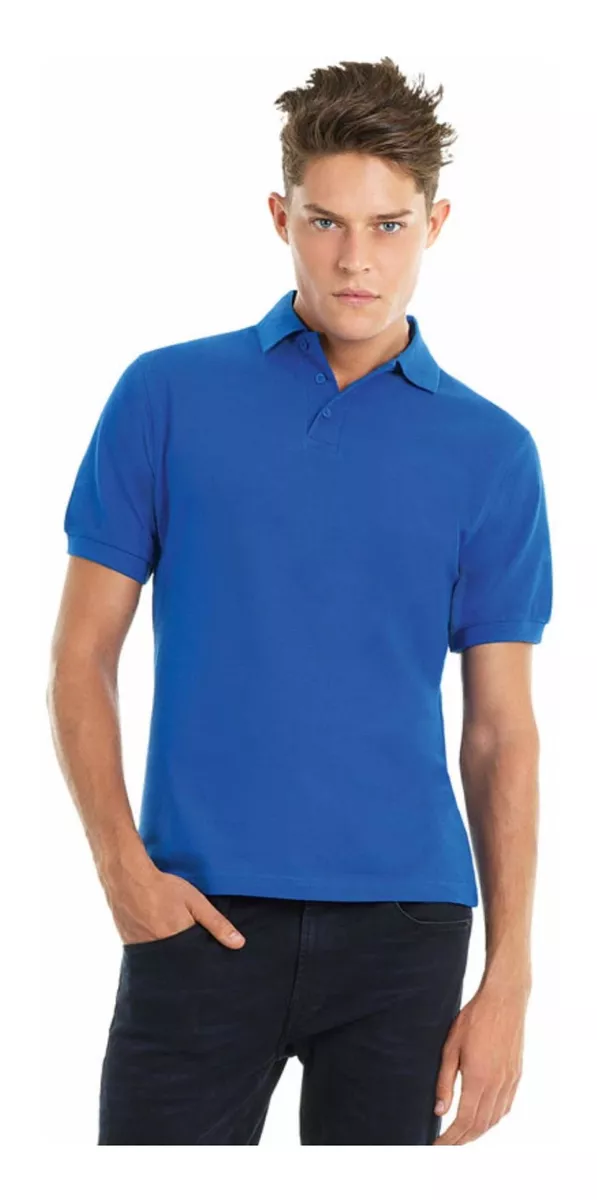 PIQUE HOMBRE POLERA MANGA CORTA 100% ALGODÓN CUELLO POLO - 1