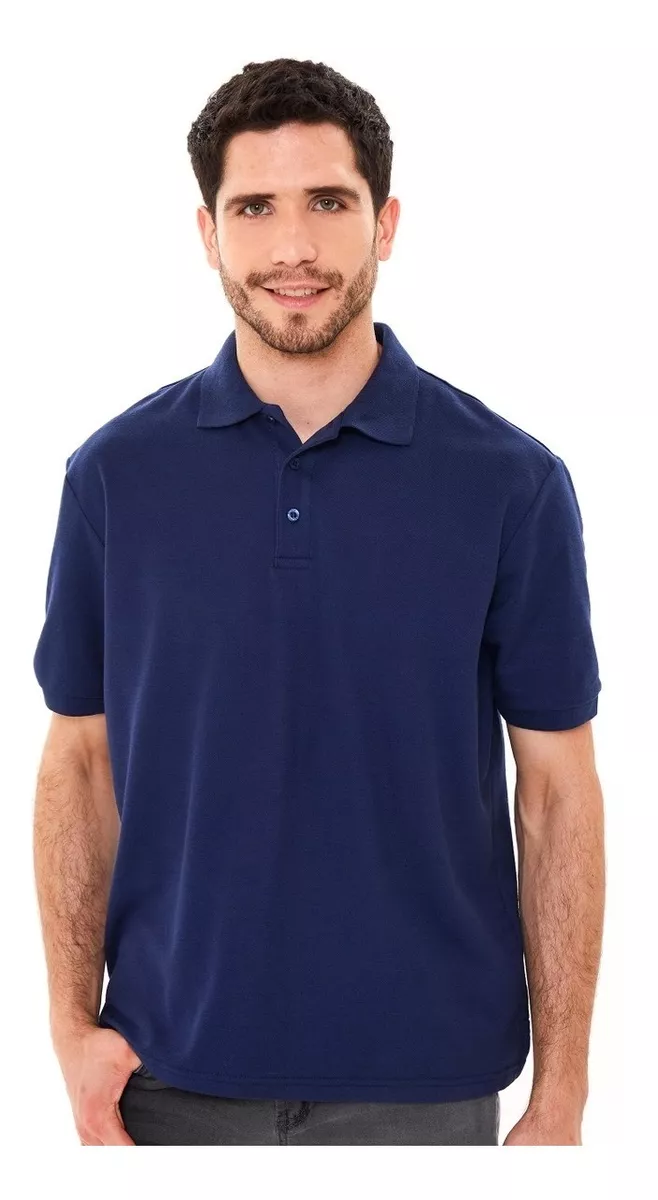 PIQUE HOMBRE POLERA MANGA CORTA 100% ALGODÓN CUELLO POLO - 1
