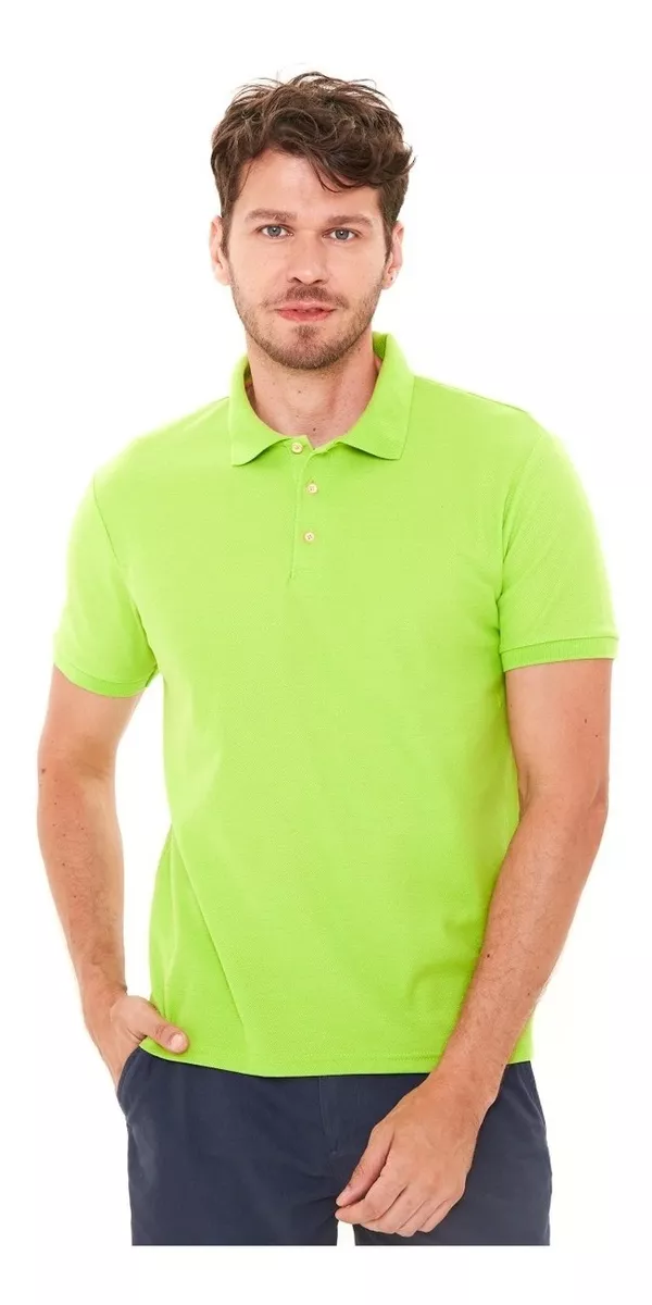 PIQUE HOMBRE POLERA MANGA CORTA 100% ALGODÓN CUELLO POLO - 1