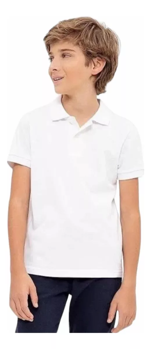 PIQUE NIÑOS MANGA CORTA POLO ALGODÓN UNISEX TALLA 14-16 - 1