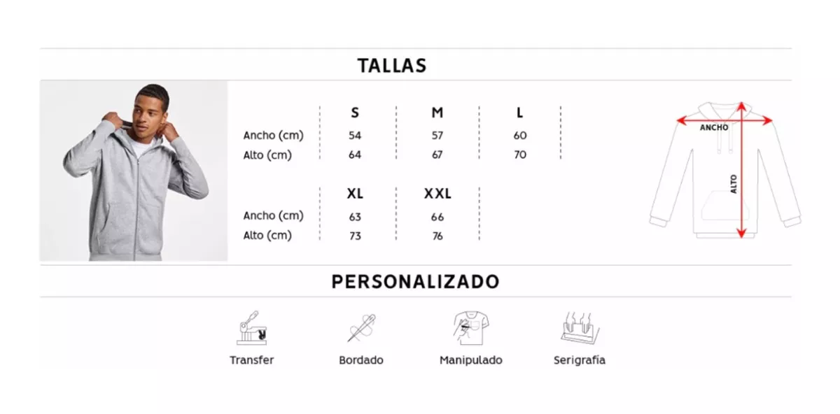 POLERON CON CIERRE PARA HOMBRE CON CAPUCHA 100% ALGODÓN UV - 4