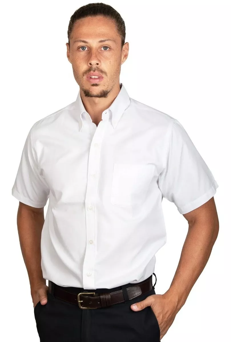 CAMISA HOMBRE OXFORD CLASICA MANGA CORTA ALGODÓN - 1